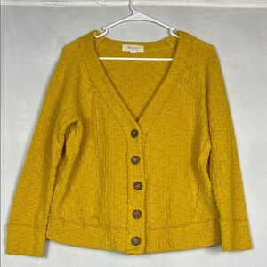 Mustard Yellow Two by Vince Camuto Button Up Cardigan
